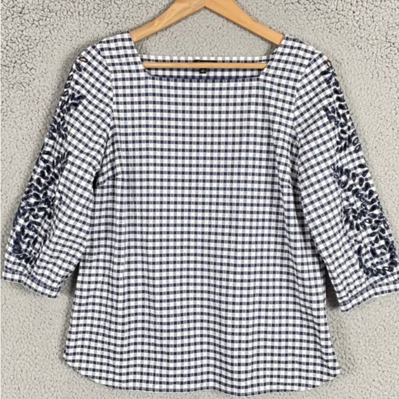 Talbots Square Neck Blouse. - Picture 1 of 11